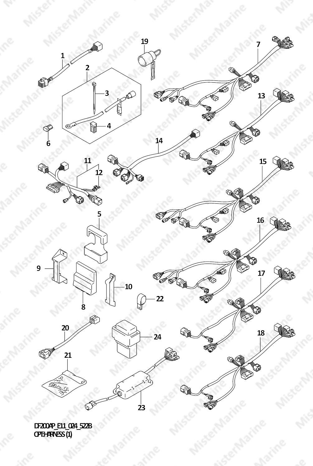 FIG.522B (1-F-2) OPT:HARNESS (1)