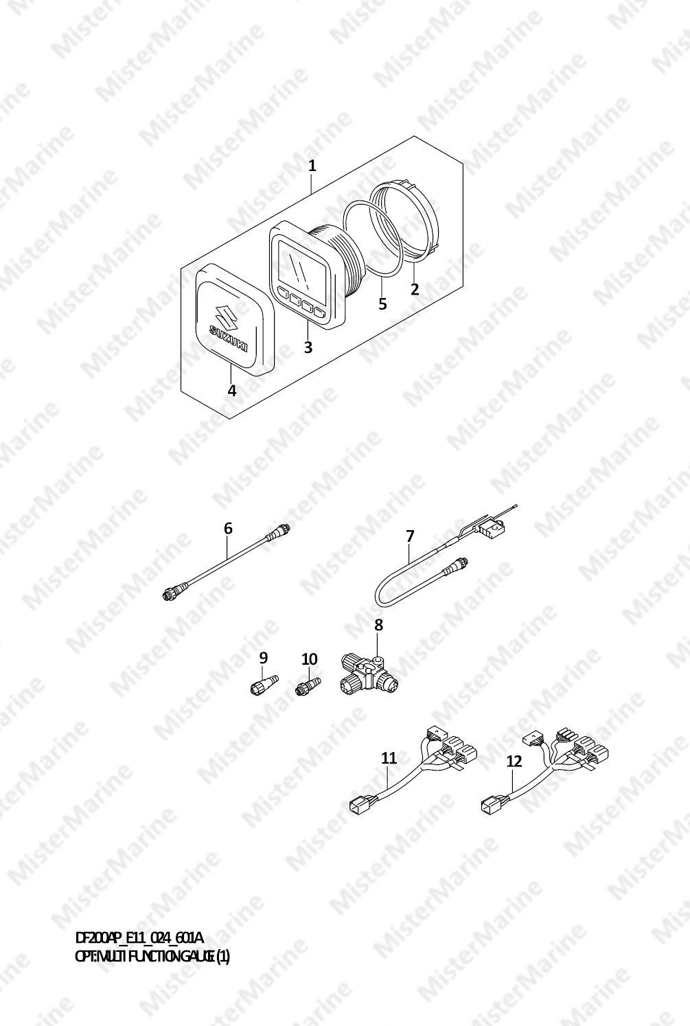 FIG.601A (1-F-14) OPT:MULTI FUNCTION GAUGE (1) (E11)