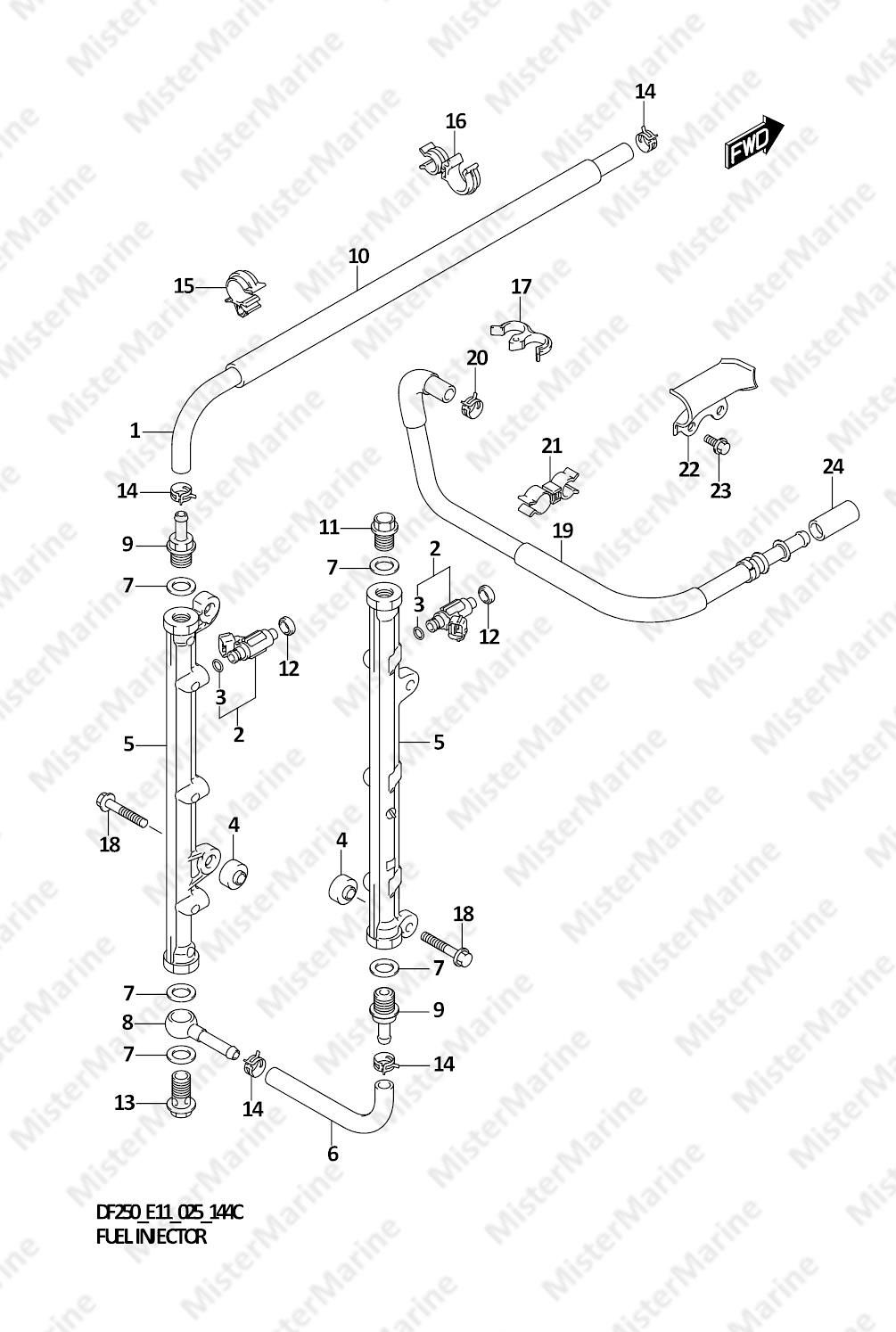 FIG.144C (1-D-10) FUEL INJECTOR (SEE NOTE)