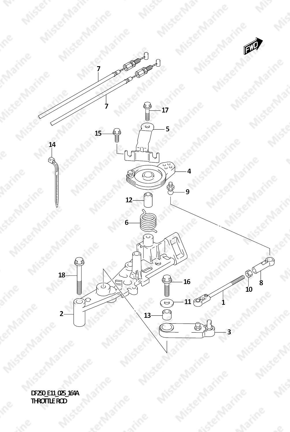 FIG.164A (1-F-2) THROTTLE ROD