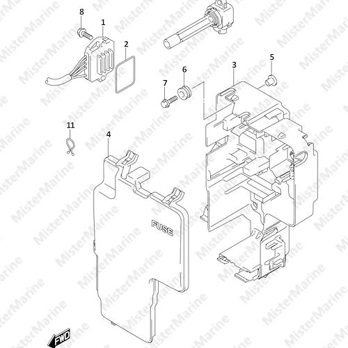 FIG.310B (1-H-8) RECTIFIER/IGNITION COIL (025)