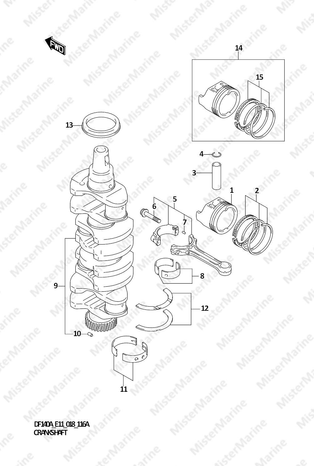 FIG.116A (1-B-4) CRANKSHAFT