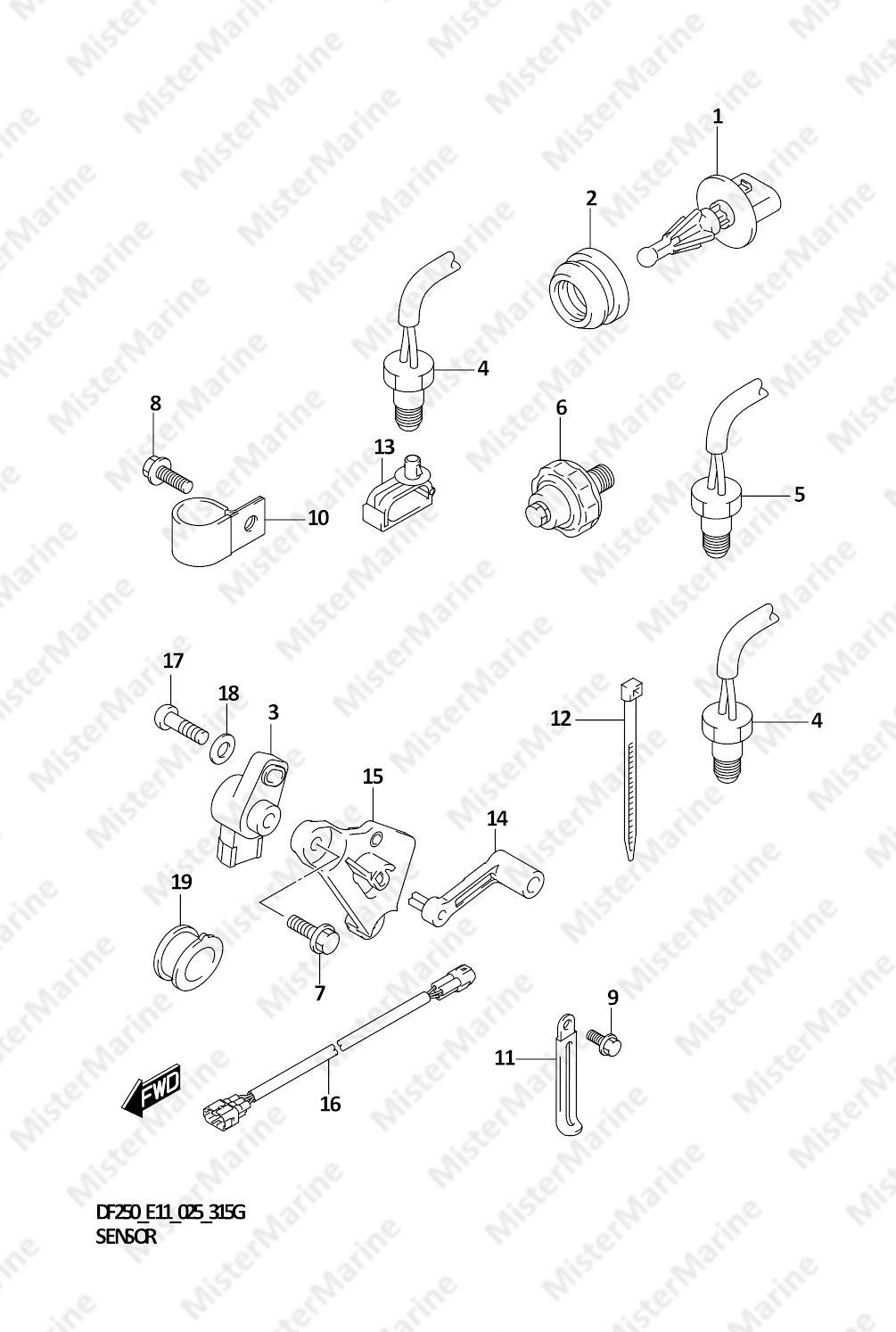 FIG.315G (1-I-2) SENSOR (DF250ST:025)