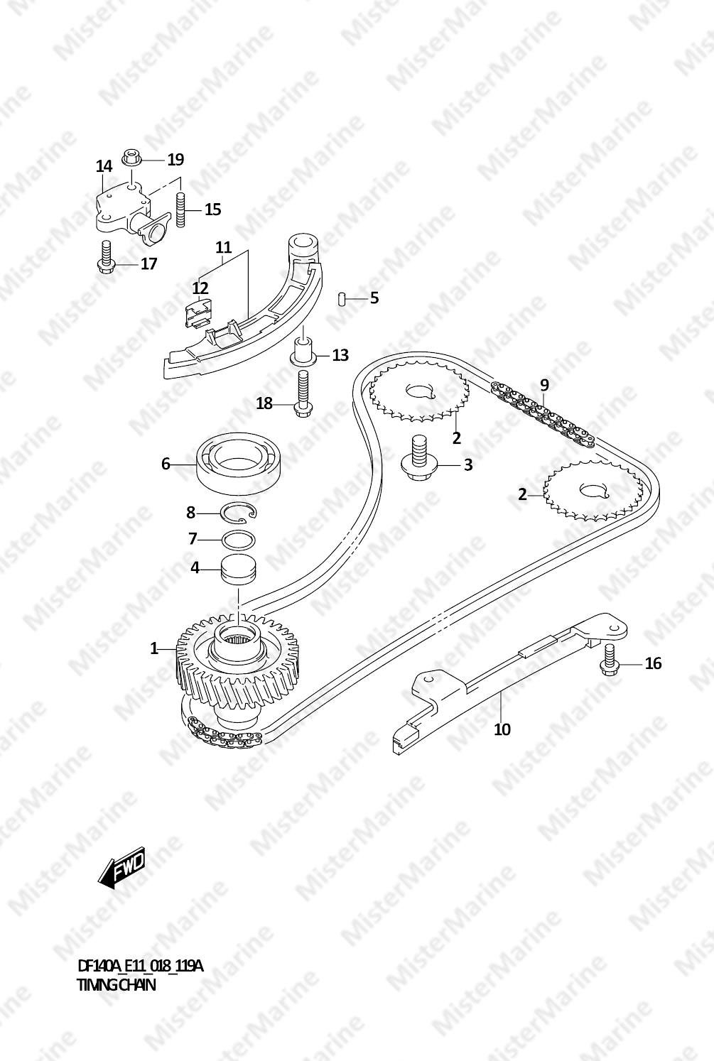 FIG.119A (1-B-5) TIMING CHAIN
