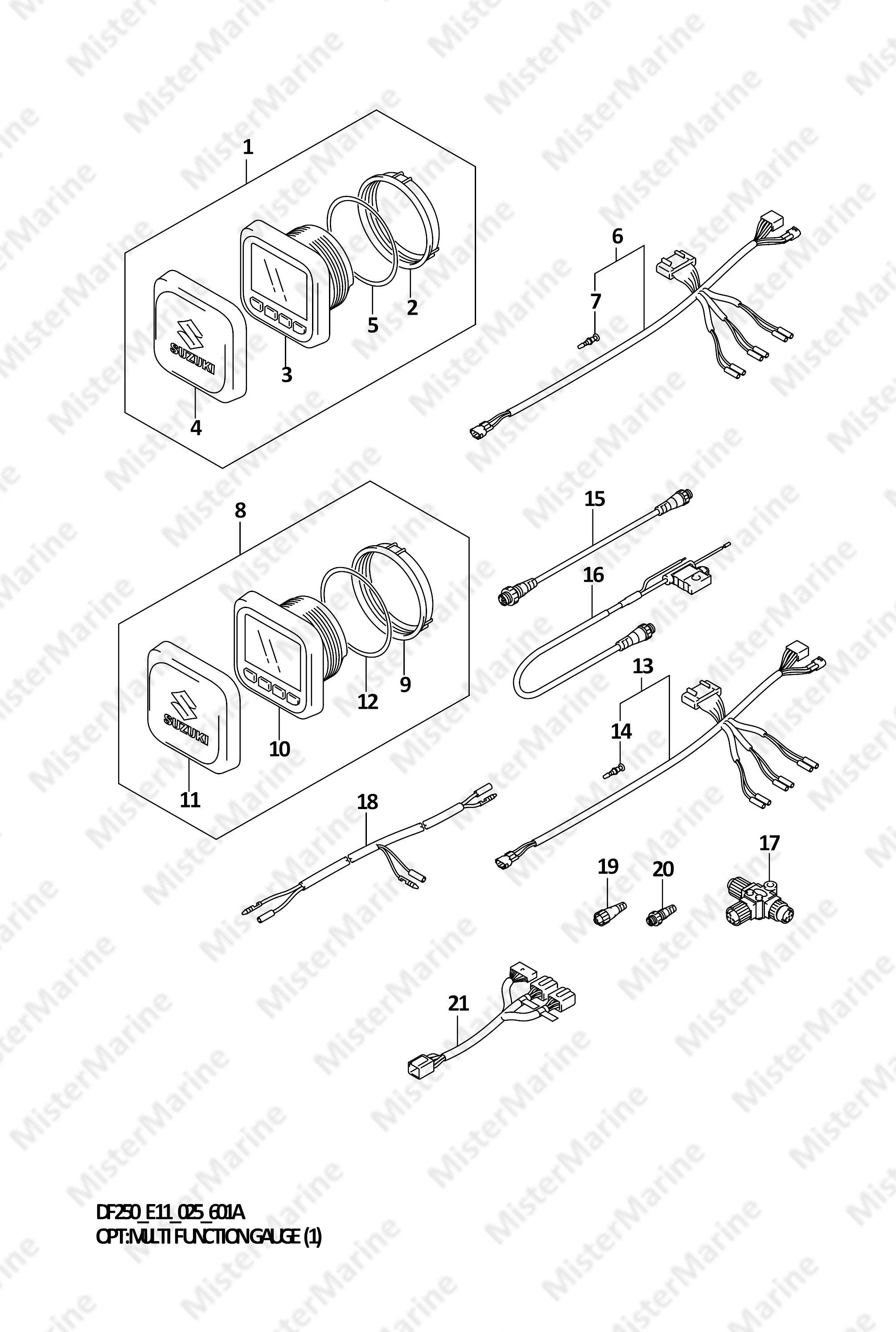 FIG.601A (2-E-8) OPT:MULTI FUNCTION GAUGE (1) (024)