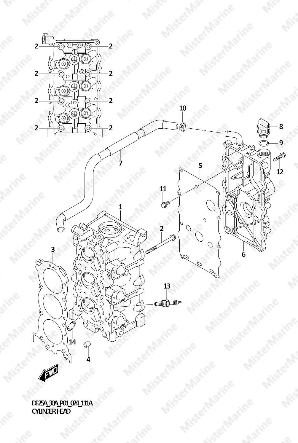 FIG.111A (1-B-2) CYLINDER HEAD