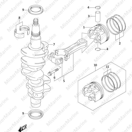 FIG.116A (1-B-4) CRANKSHAFT