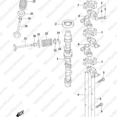 FIG.121A (1-B-6) CAMSHAFT