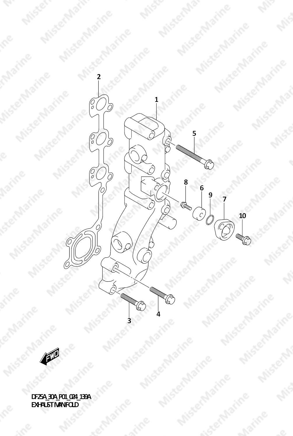 FIG.139A (1-B-9) EXHAUST MANIFOLD