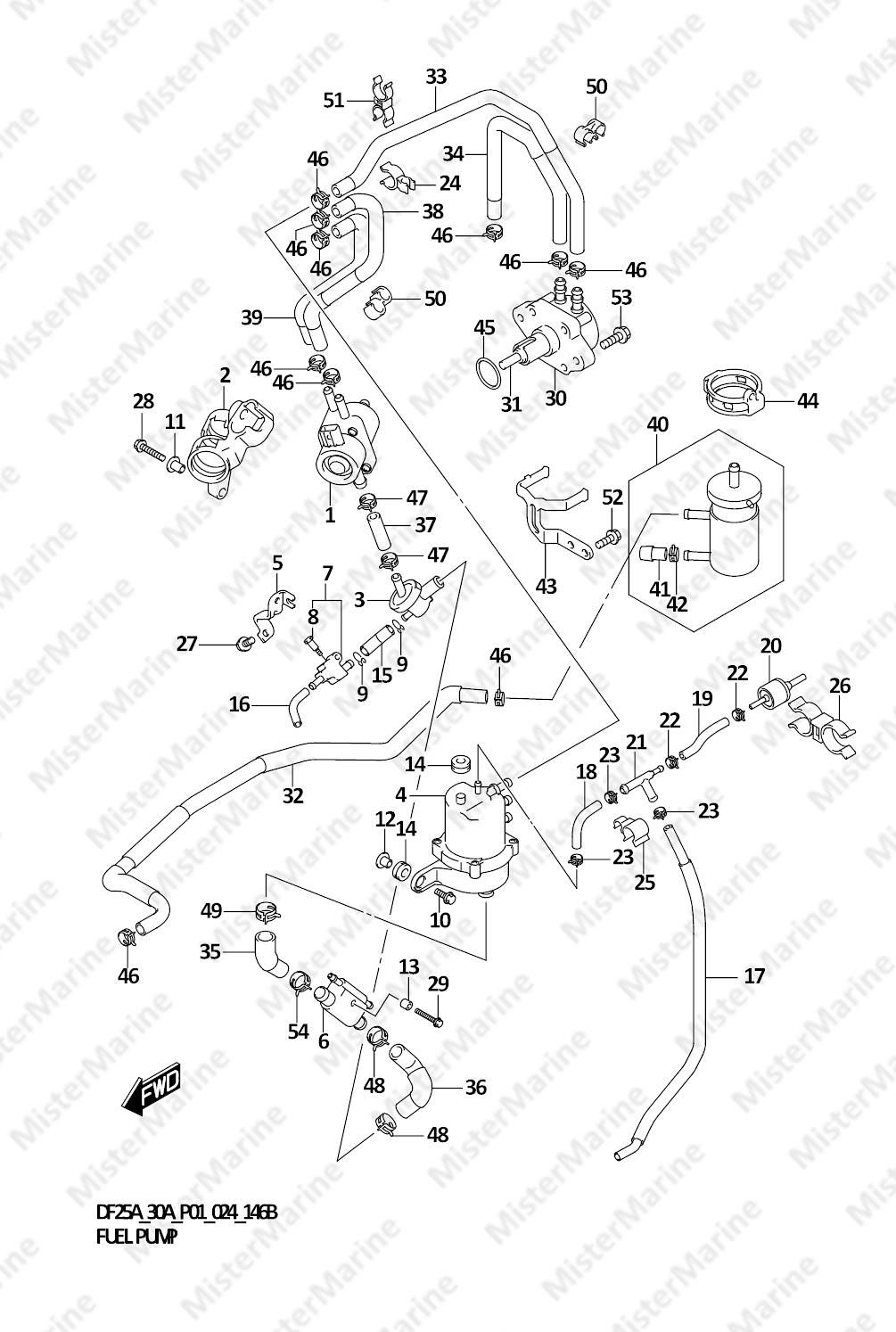 FIG.146B (1-B-13) FUEL PUMP (P40)