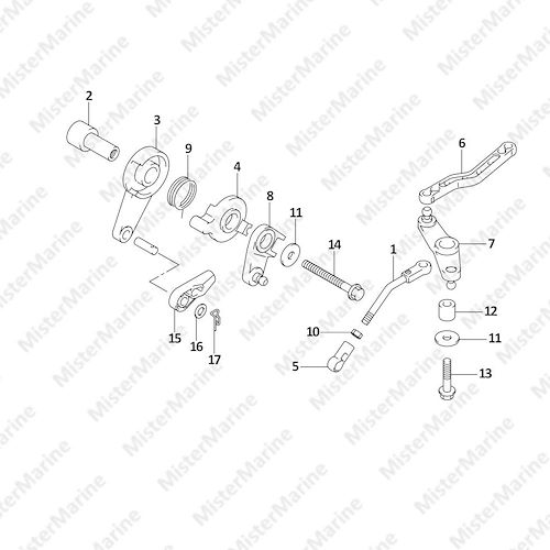 FIG.166B (1-C-7) THROTTLE CONTROL (DF25AT,DF30AR,DF30AT)