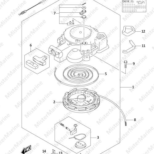 FIG.167A (1-C-8) RECOIL STARTER