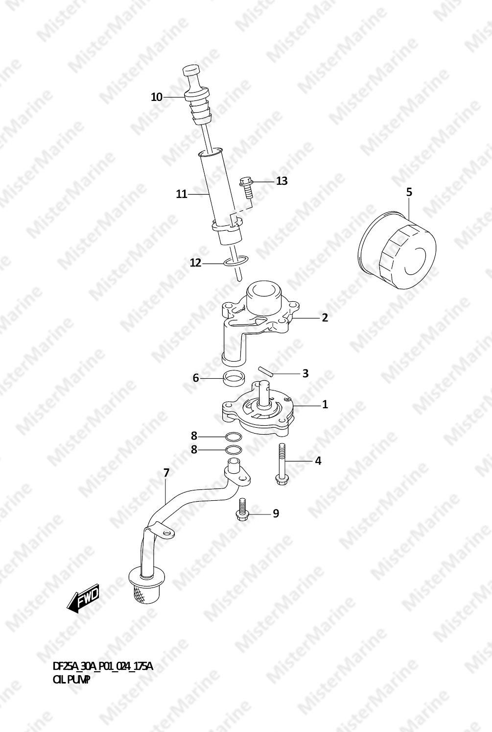 FIG.175A (1-C-9) OIL PUMP