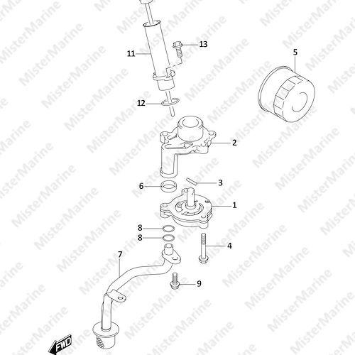 FIG.175A (1-C-9) OIL PUMP
