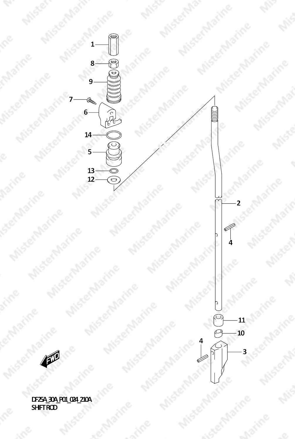 FIG.210A (1-C-12) SHIFT ROD