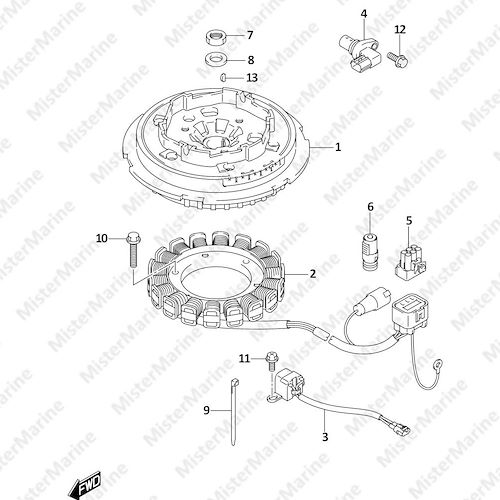FIG.303A (1-D-5) MAGNETO (W/MANUAL STARTER)
