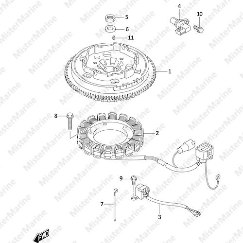 FIG.303B (1-D-6) MAGNETO (W/ELECTRIC STARTER)