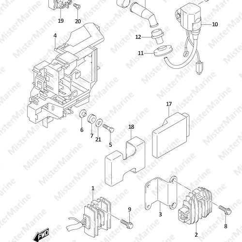 FIG.310B (1-D-8) RECTIFIER/IGNITION COIL (DF25AT)