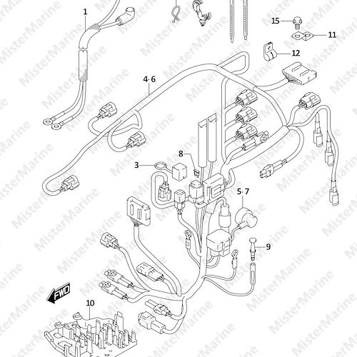 FIG.322A (1-D-12) HARNESS (DF25A,DF30A,DF30AQ)