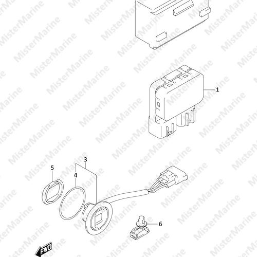 FIG.327A (1-E-3) PTT SWITCH (DF25AT,DF30AT)
