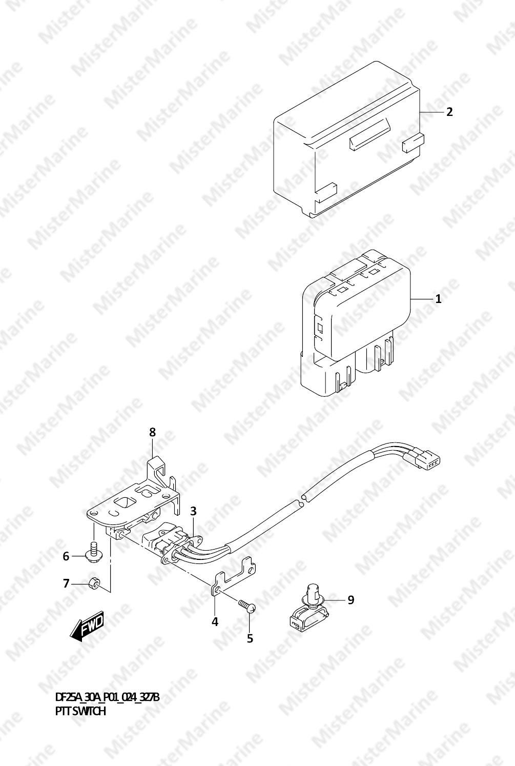 FIG.327B (1-E-4) PTT SWITCH (DF30ATH)