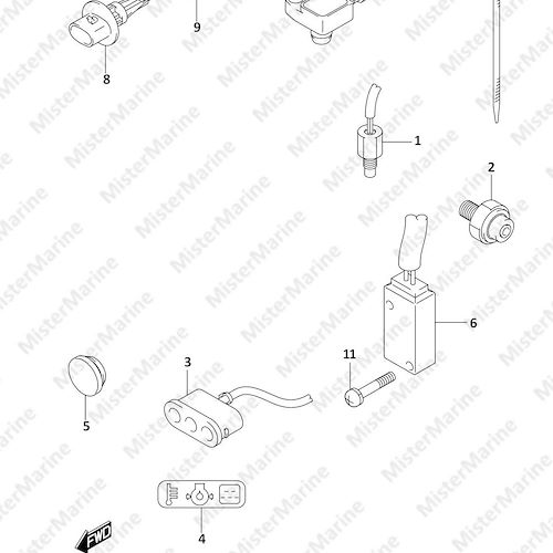 FIG.334B (1-E-6) SENSOR/SWITCH (DF30AR)