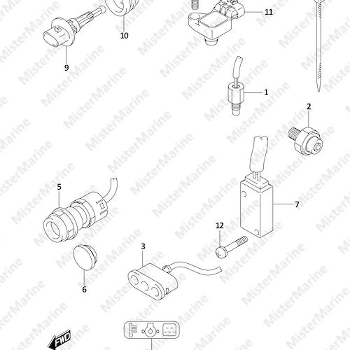 FIG.334E (1-E-9) SENSOR/SWITCH (DF30A)