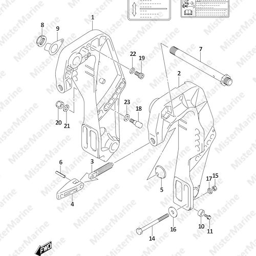 FIG.335D (1-E-13) CLAMP BRACKET (DF30AQ)