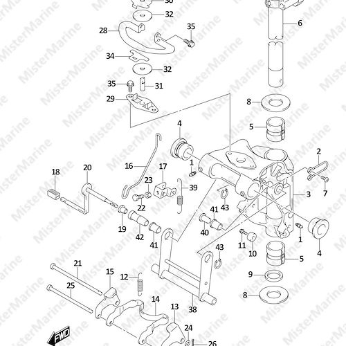 FIG.336E (1-F-6) SWIVEL BRACKET (DF30A)