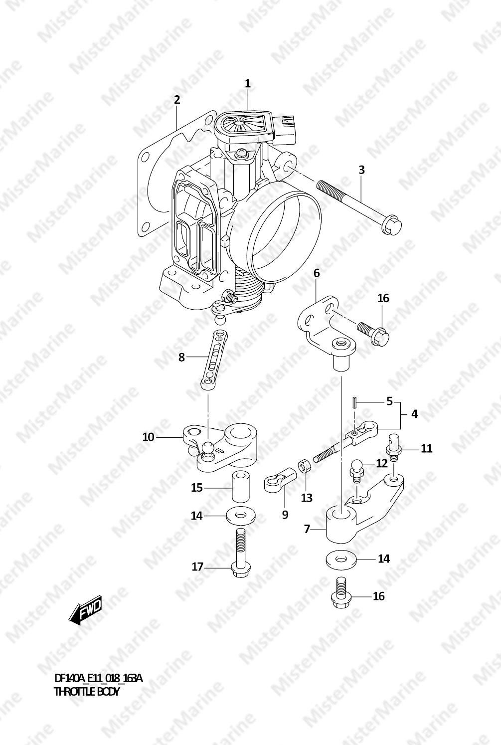FIG.163A (1-C-12) THROTTLE BODY