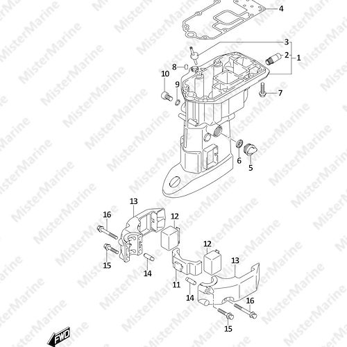 FIG.405C (1-G-2) DRIVE SHAFT HOUSING (DF30AQ)