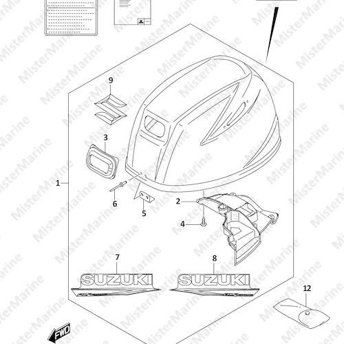 FIG.420A (1-H-4) ENGINE COVER (DF25A,DF25AT)