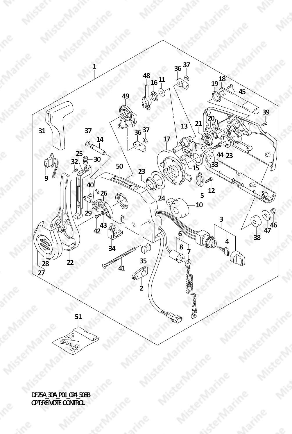 FIG.508B (1-I-6) OPT:REMOTE CONTROL (DF25AT,DF30AT,DF30ATH)