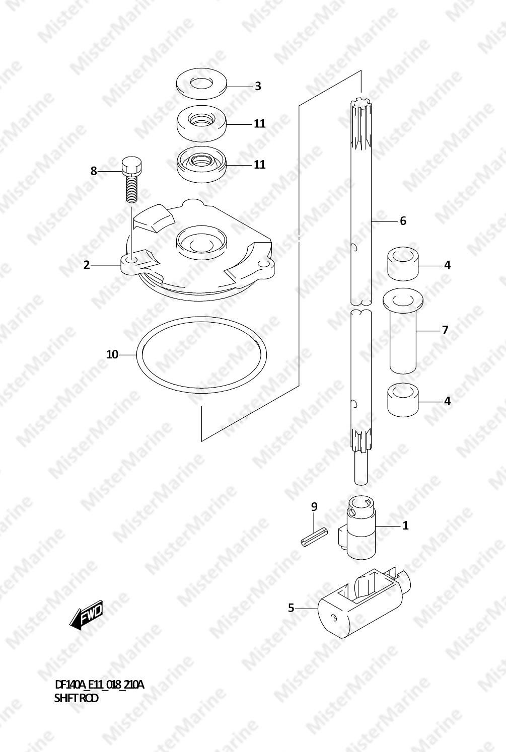 FIG.210A (1-D-3) SHIFT ROD