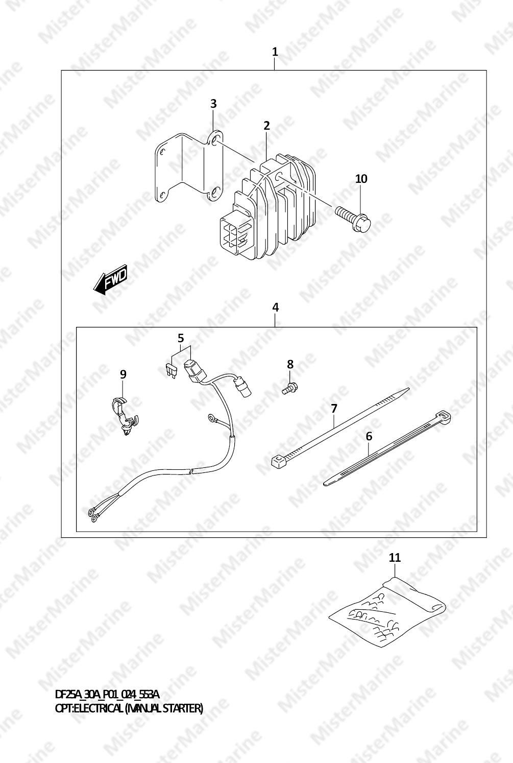 FIG.553A (1-J-10) OPT:ELECTRICAL (MANUAL STARTER)