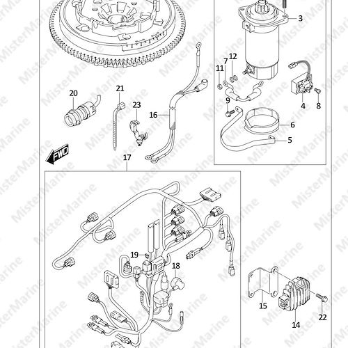 FIG.561A (1-J-11) OPT:STARTING MOTOR (MANUAL STARTER)