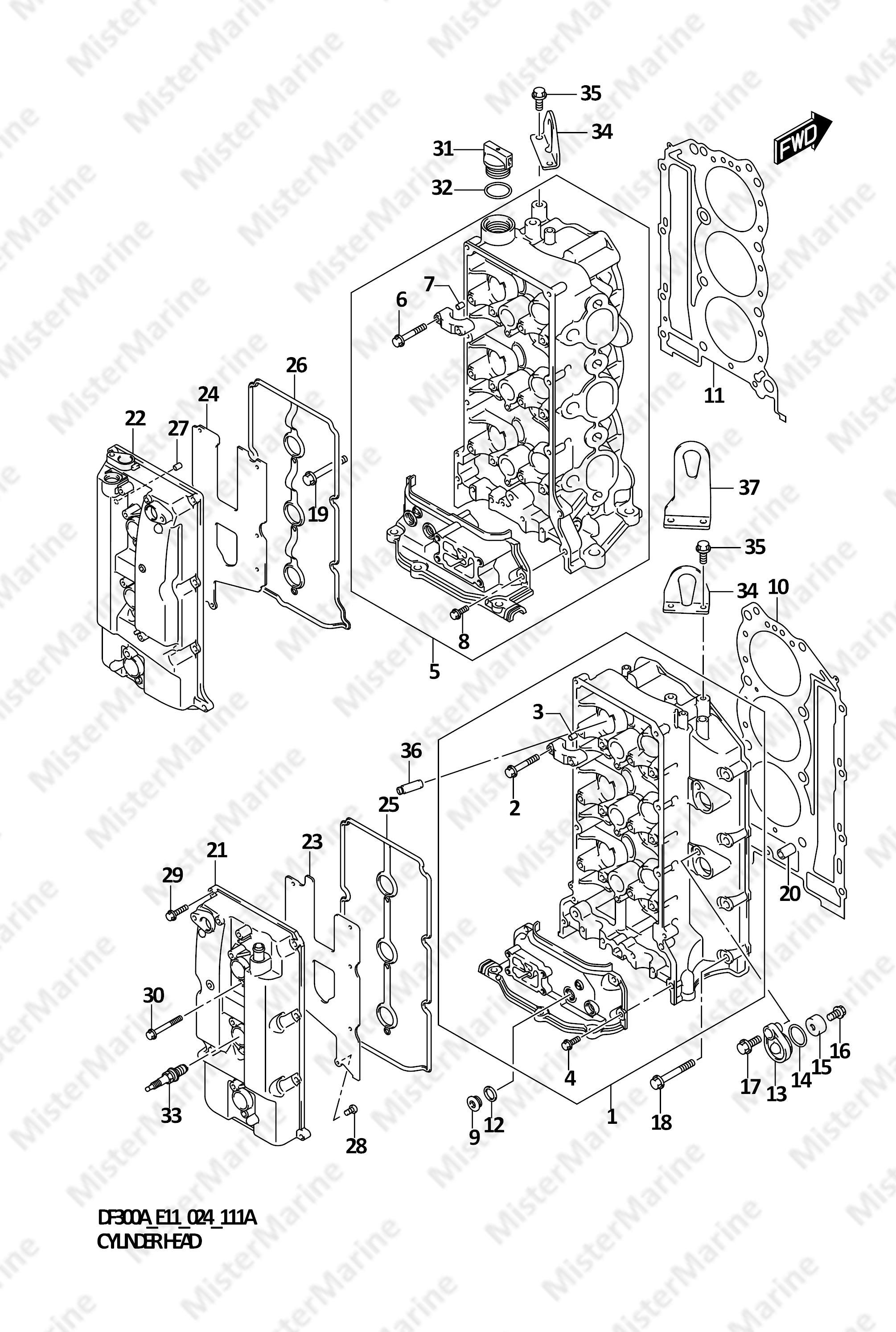 FIG.111A (1-B-2) CYLINDER HEAD