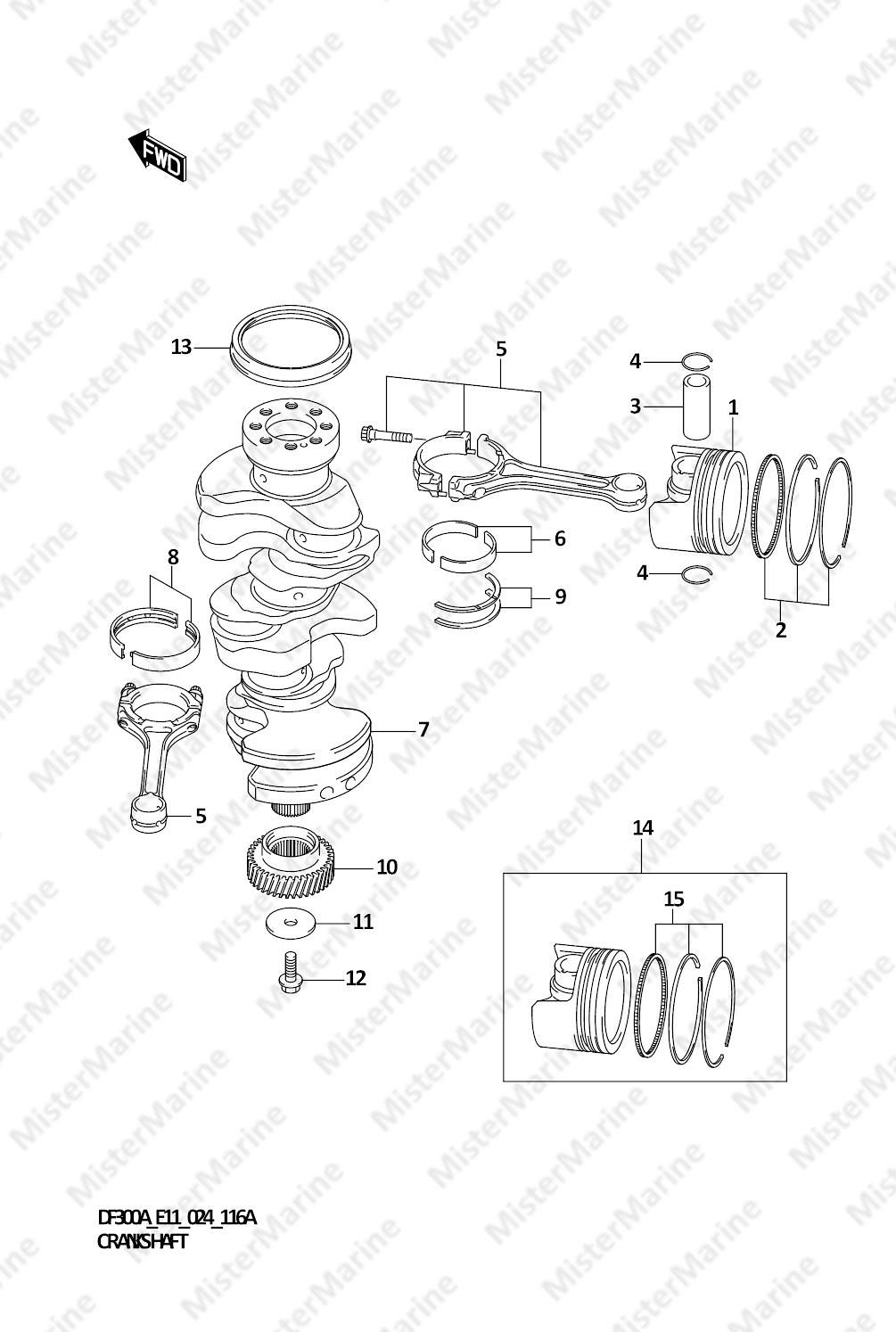 FIG.116A (1-B-5) CRANKSHAFT