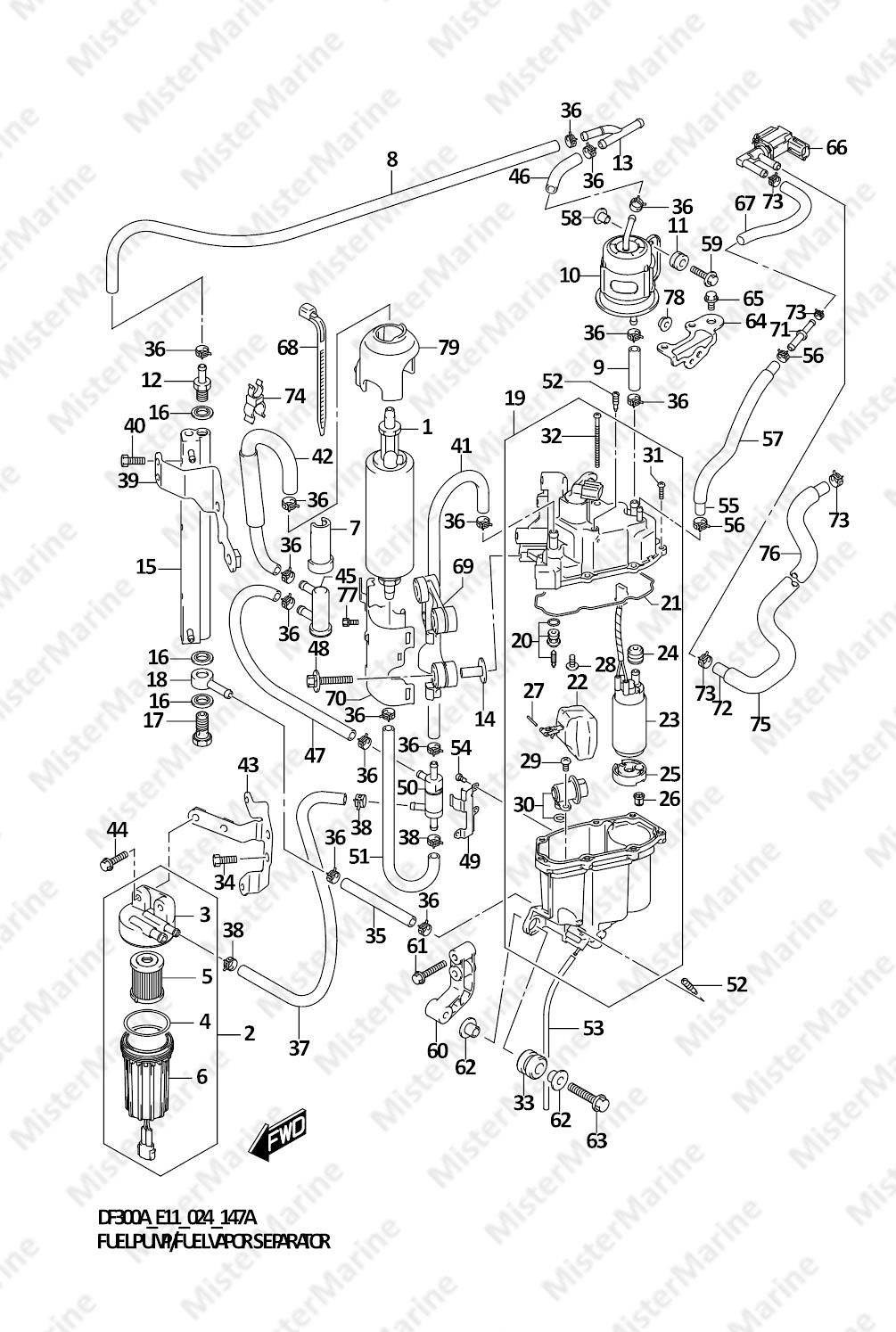 FIG.147A (1-C-4) FUEL PUMP/FUEL VAPOR SEPARATOR