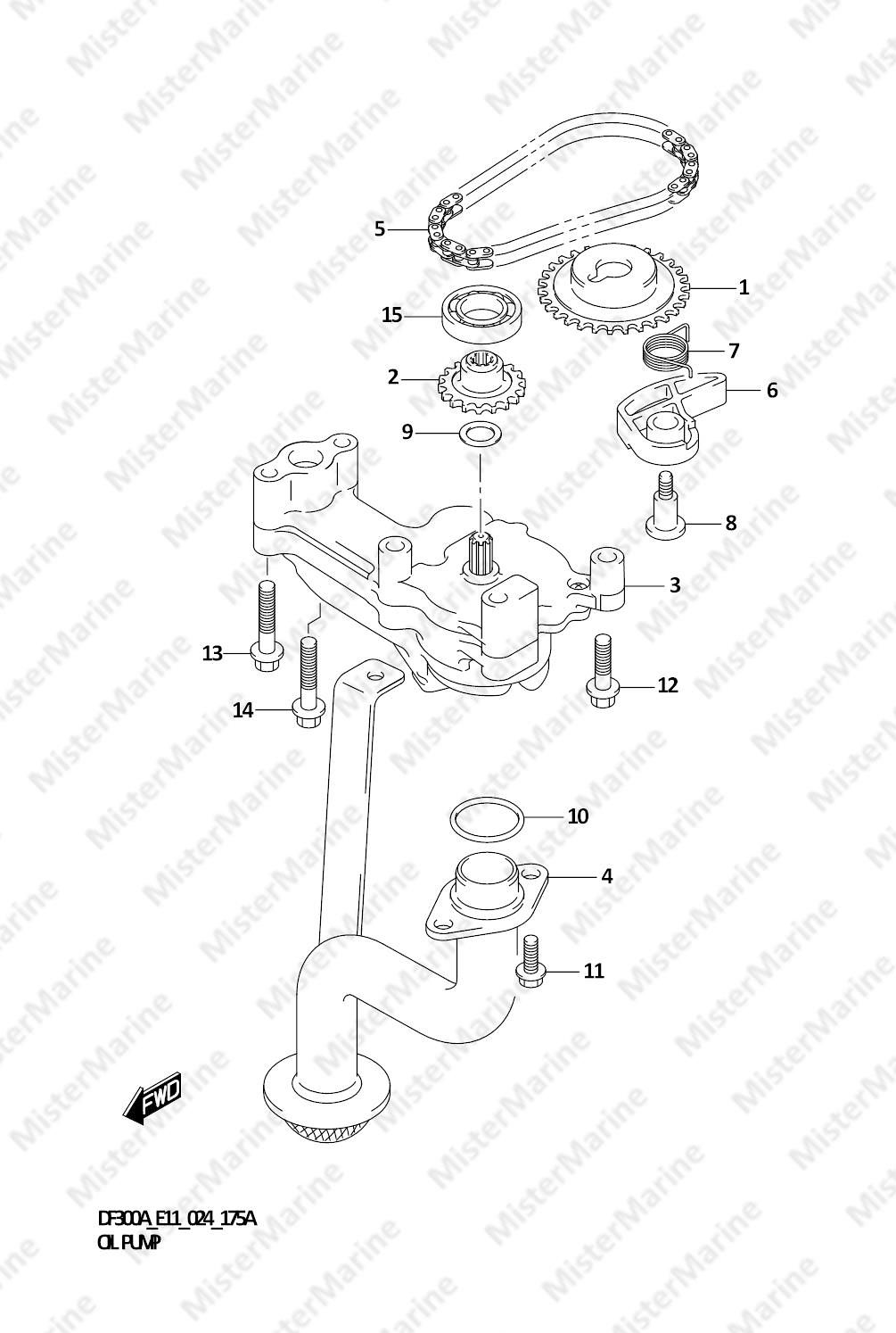 FIG.175A (1-C-13) OIL PUMP