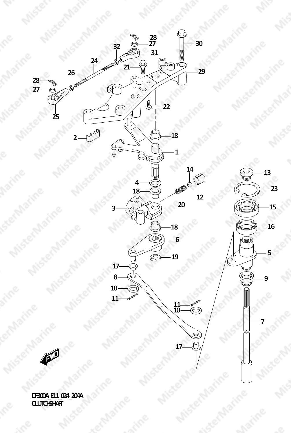 FIG.204A (1-C-15) CLUTCH SHAFT