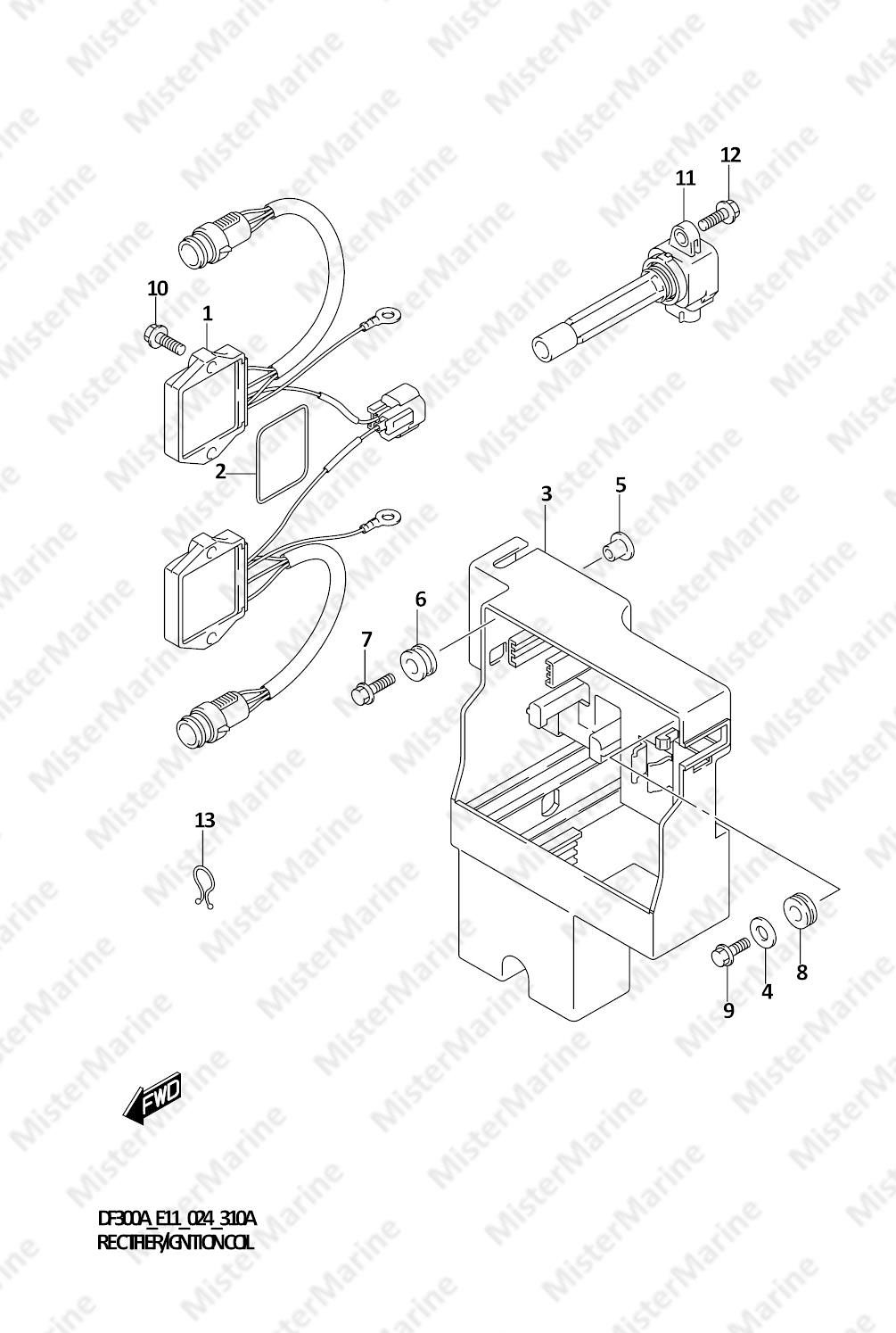 FIG.310A (1-D-11) RECTIFIER/IGNITION COIL