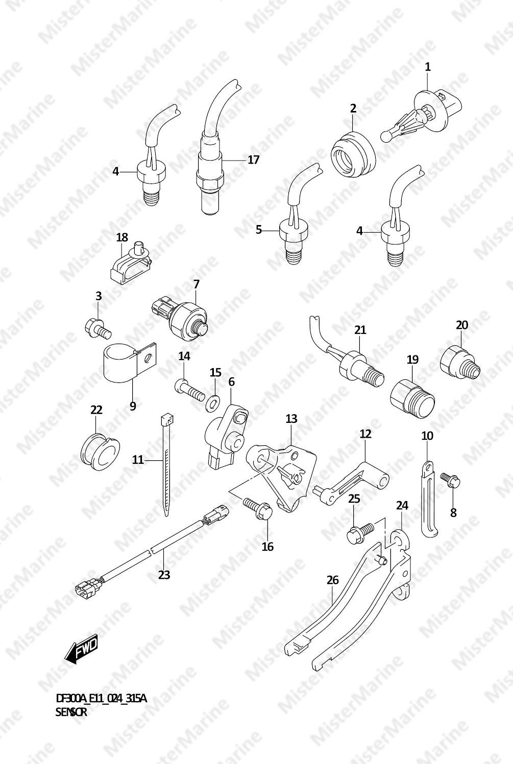 FIG.315A (1-D-12) SENSOR (L-TRANSOM)