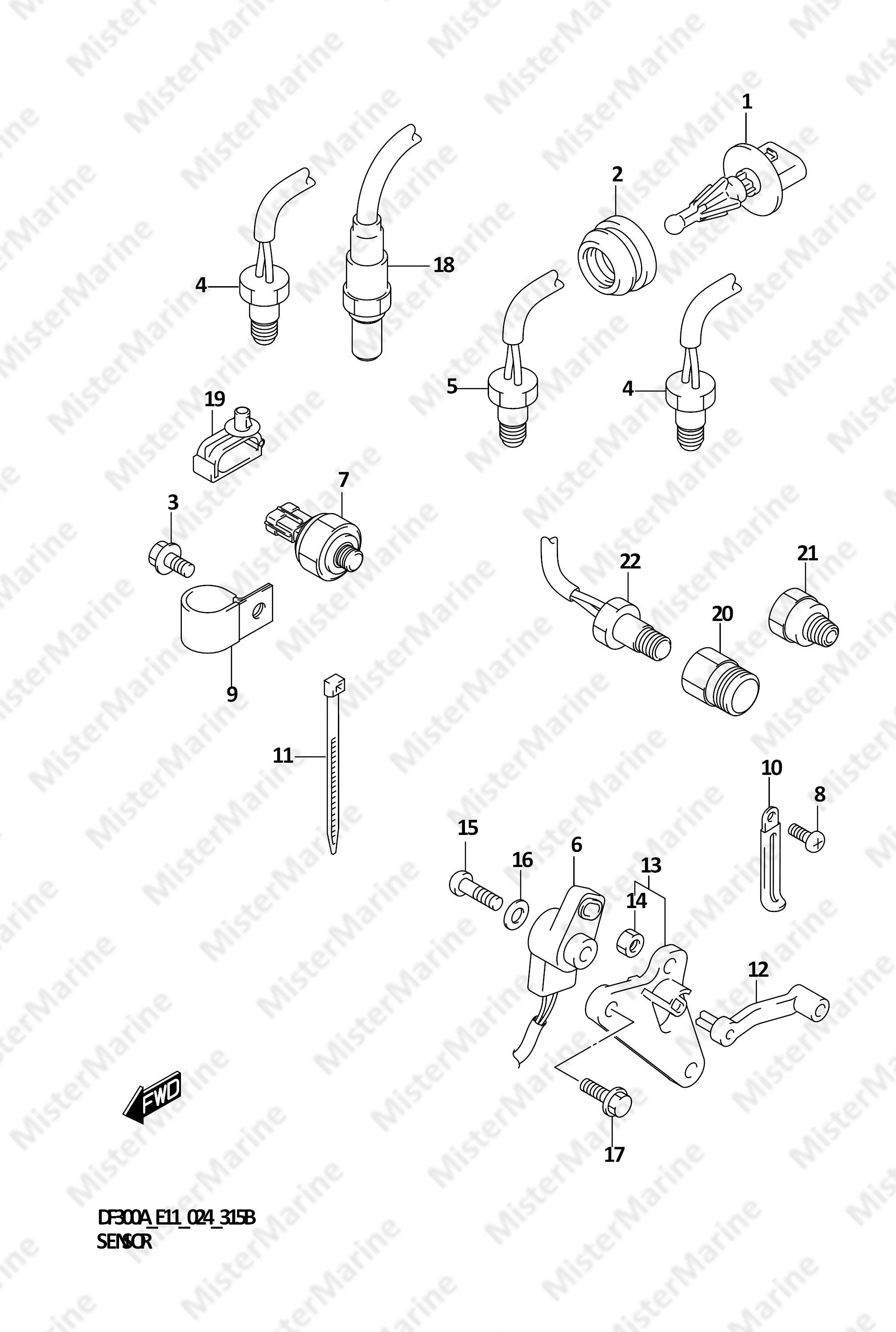 FIG.315B (1-D-13) SENSOR (X-TRANSOM,XX-TRANSOM)