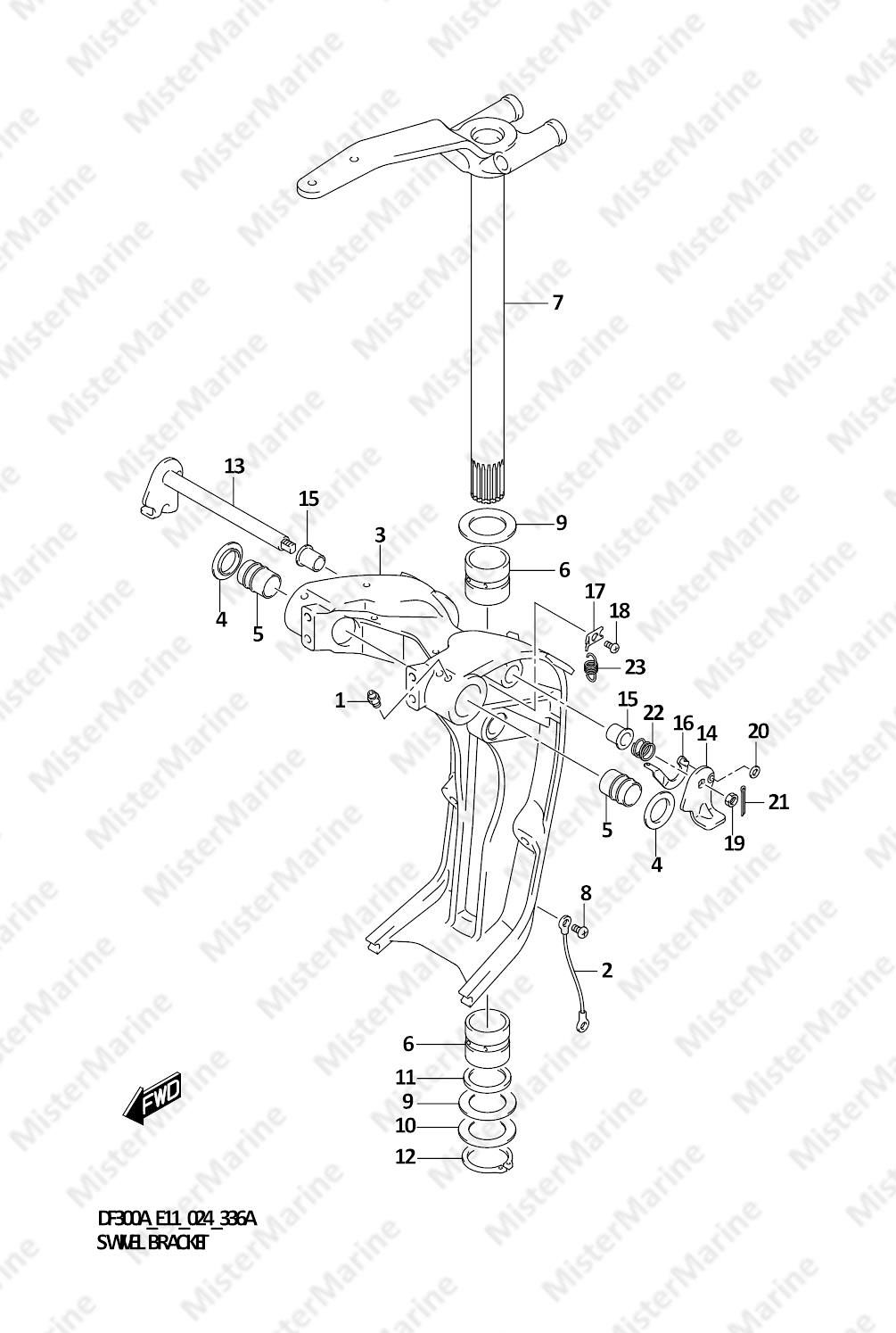 FIG.336A (1-E-7) SWIVEL BRACKET (X-TRANSOM,XX-TRANSOM)