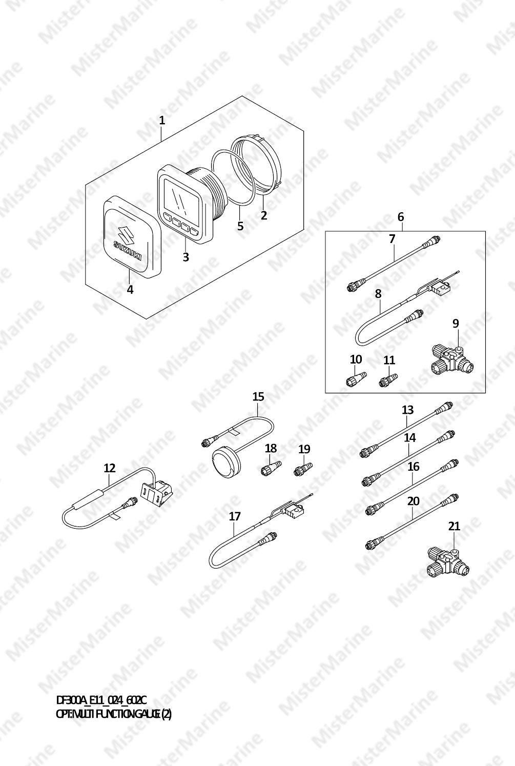 FIG.602C (1-H-8) OPT:MULTI FUNCTION GAUGE (2) (E11,E03)