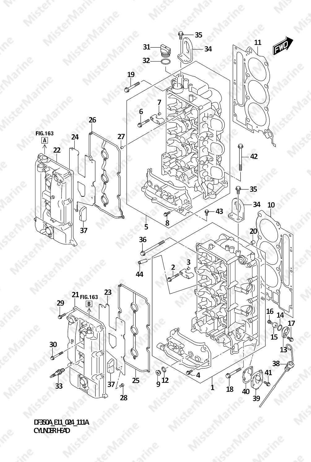 FIG.111A (1-B-2) CYLINDER HEAD