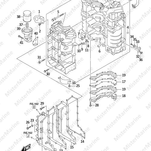 FIG.113A (1-B-4) CYLINDER BLOCK