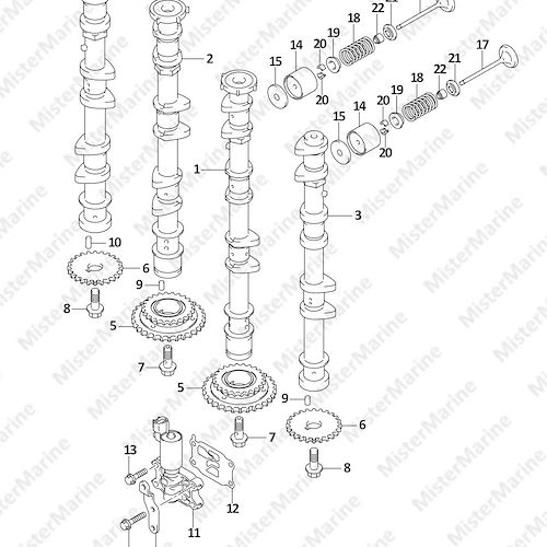 FIG.121A (1-B-11) CAMSHAFT (DF350A,DF350AMD,DF325A)