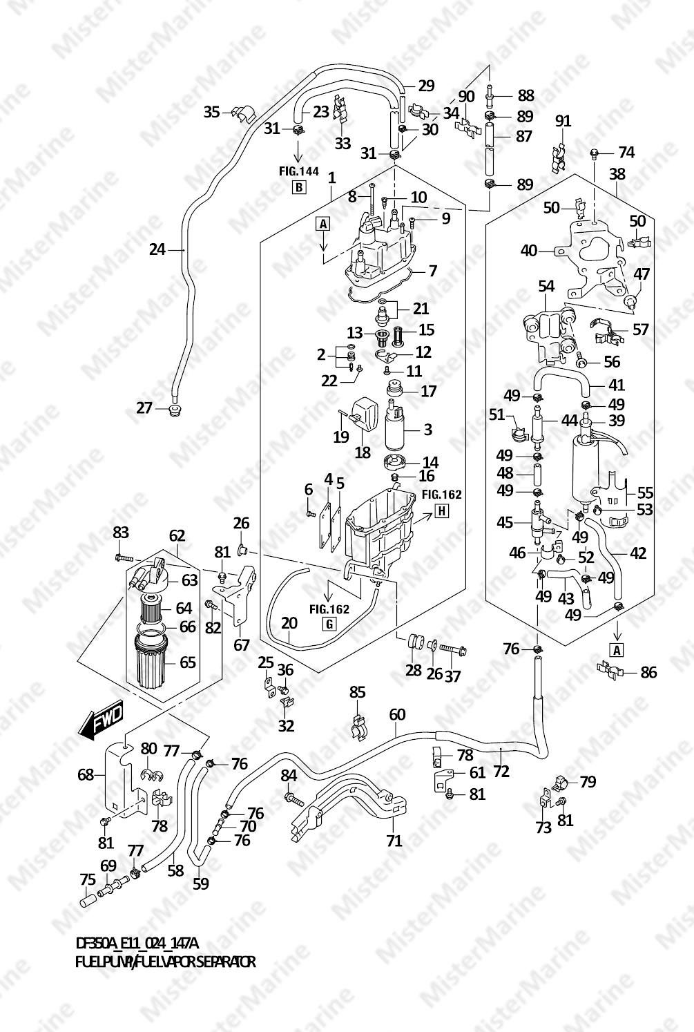 FIG.147A (1-C-5) FUEL PUMP/FUEL VAPOR SEPARATOR (E01,E11)